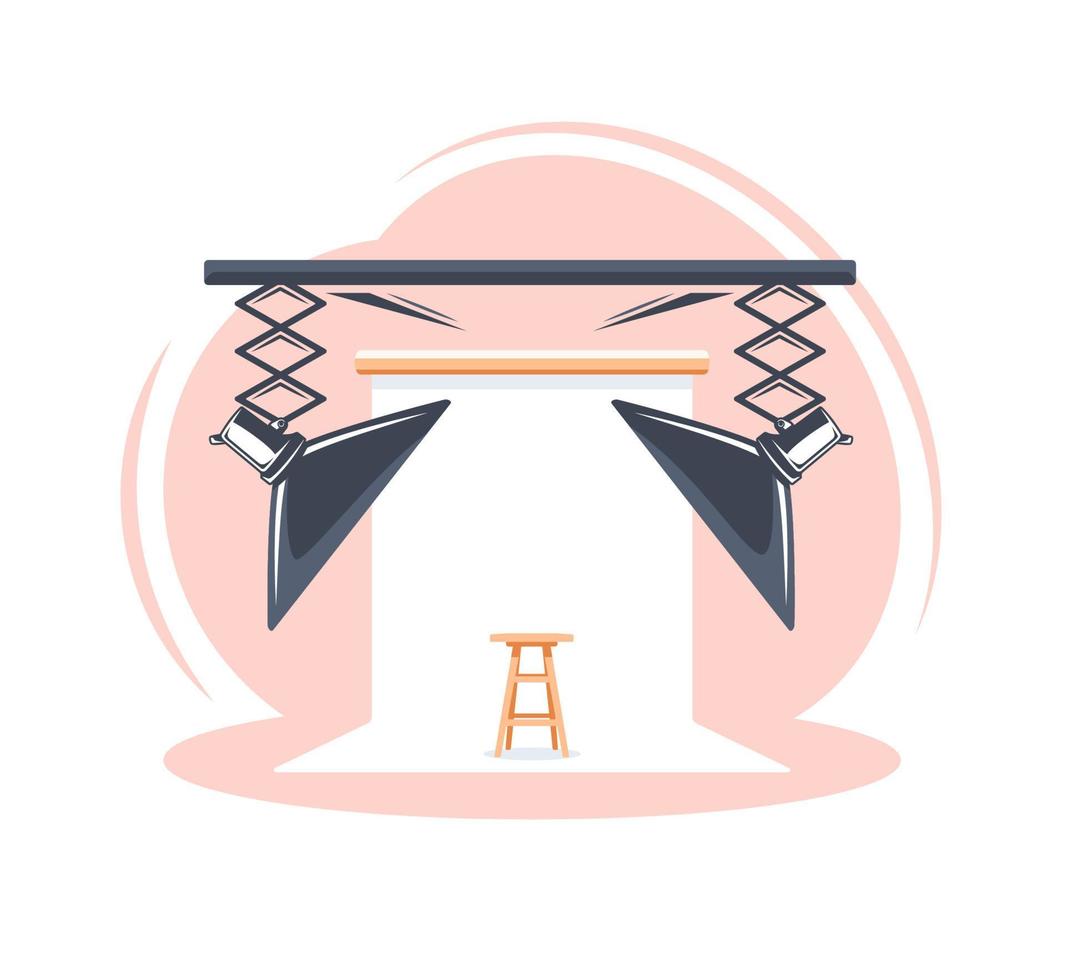 Photo studio scene vector