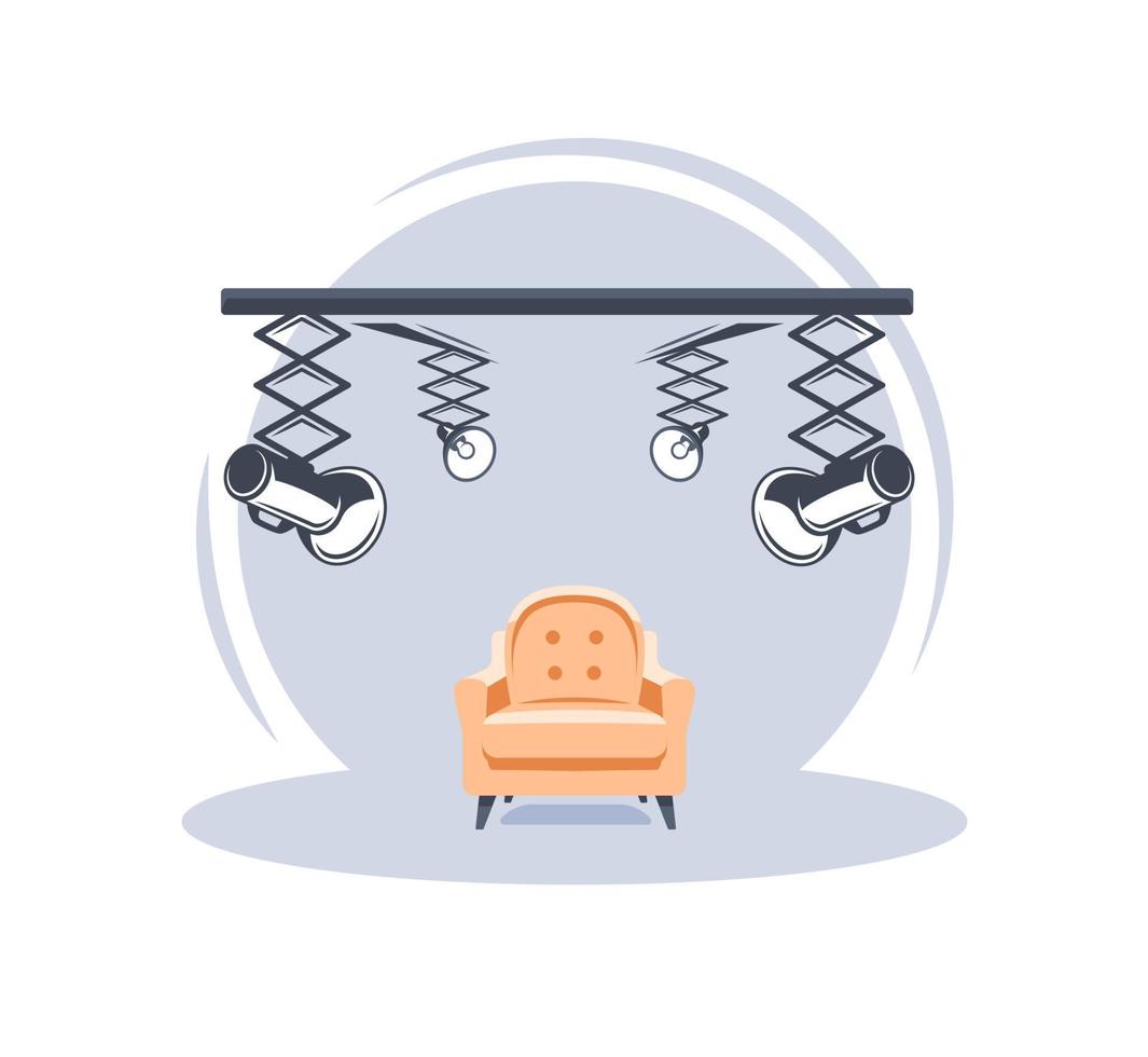 Photo studio scene vector