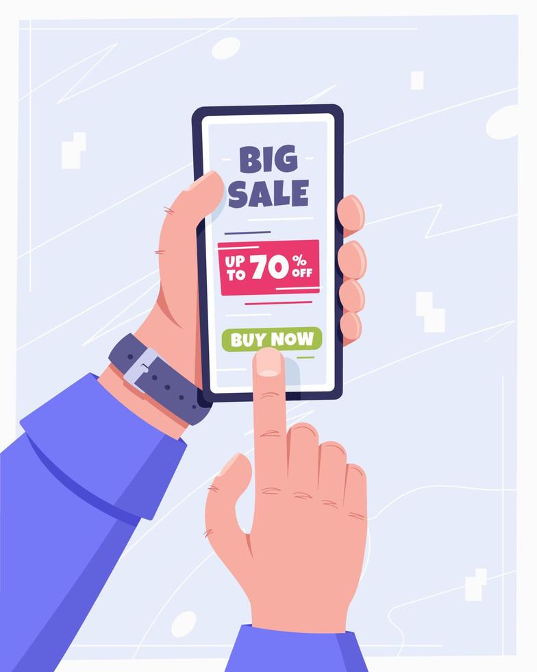 Buying online illustration vector