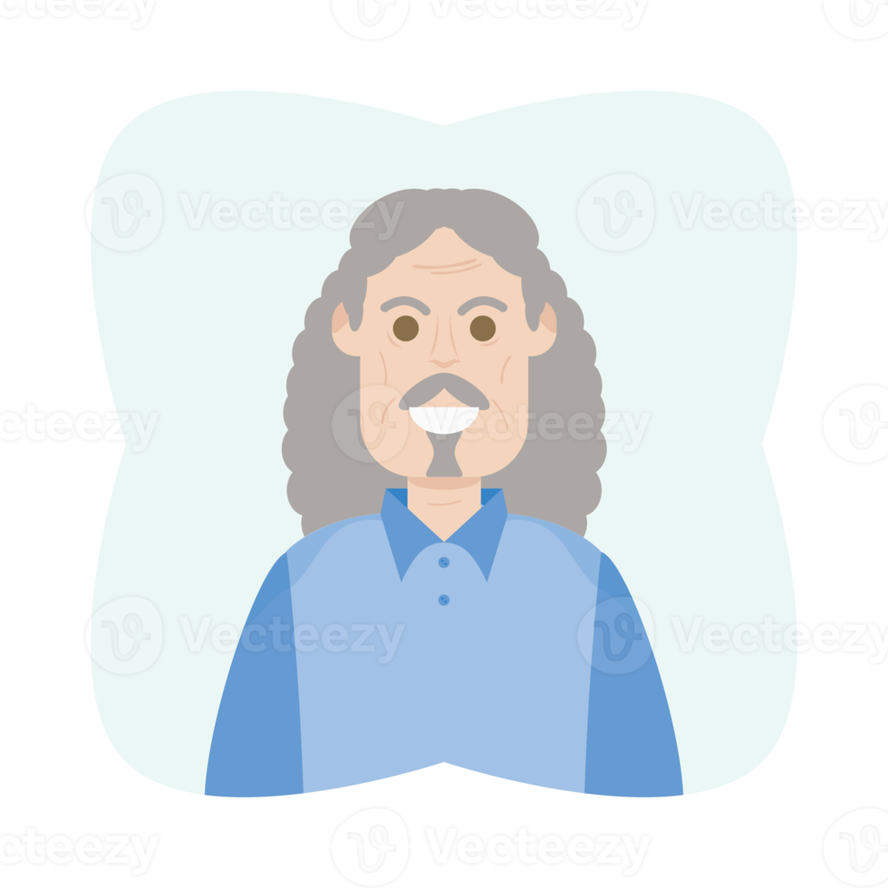 The Elderly Seventies Grandfather Character Face Old Man Smile png