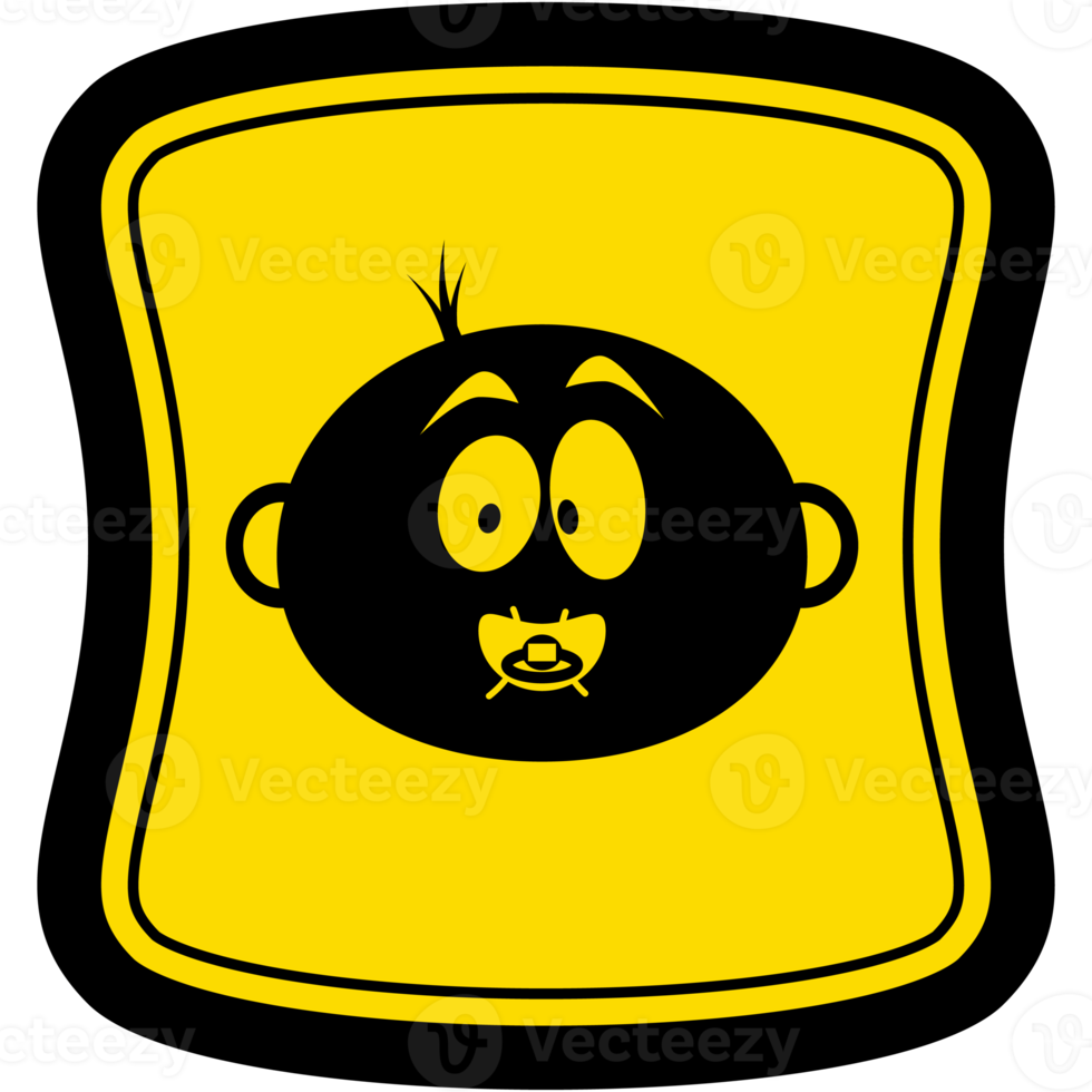 Sticker Baby In Car Warning Safety Protection Sign Symbol png