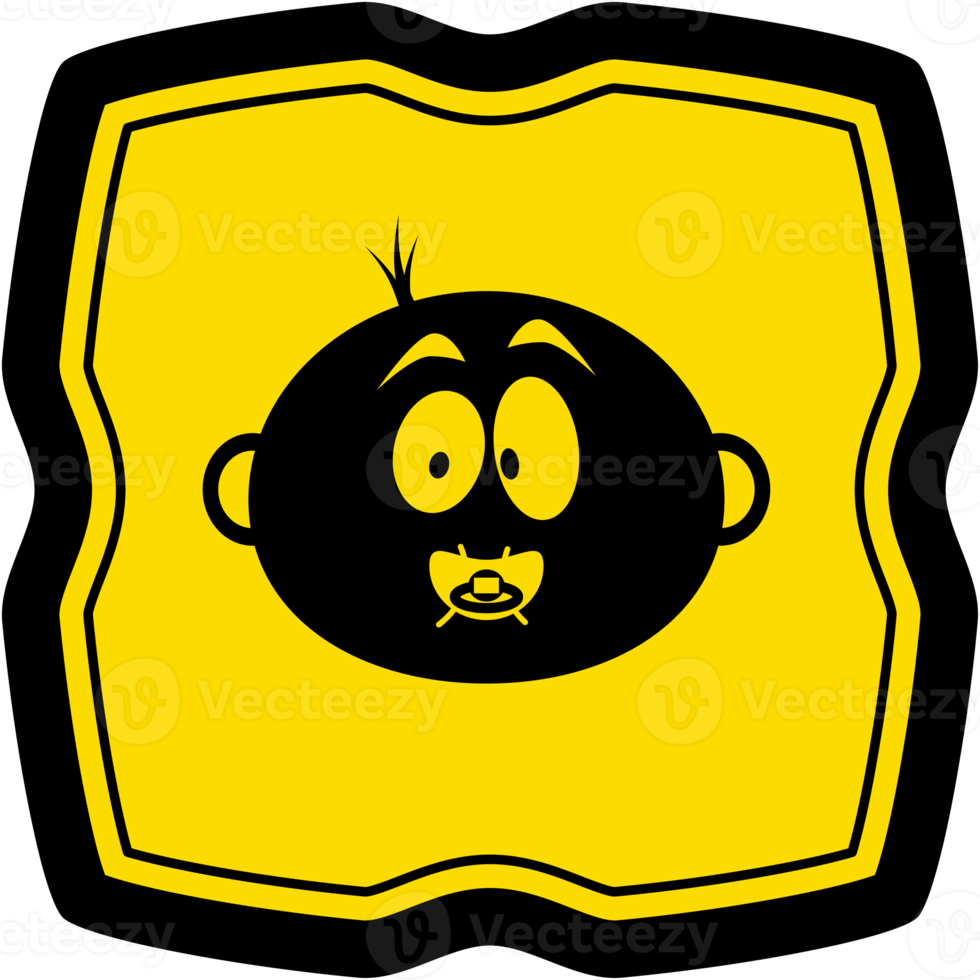 Sticker Baby In Car Warning Safety Protection Sign Symbol png