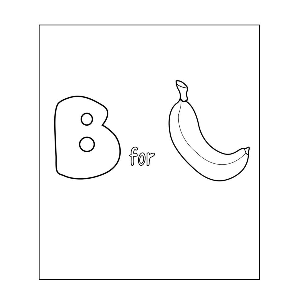 Childrens Alphabet Coloring Page For Kids 22691531 Vector Art at Vecteezy