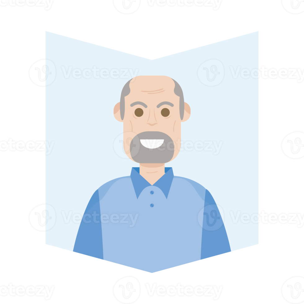 le personnes âgées années soixante-dix grand-père personnage visage vieux homme sourire png