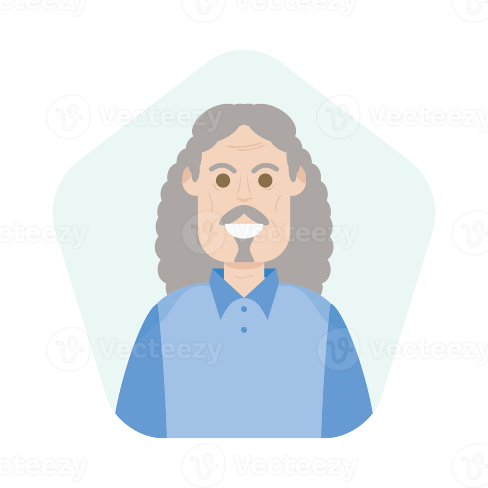 The Elderly Seventies Grandfather Character Face Old Man Smile png