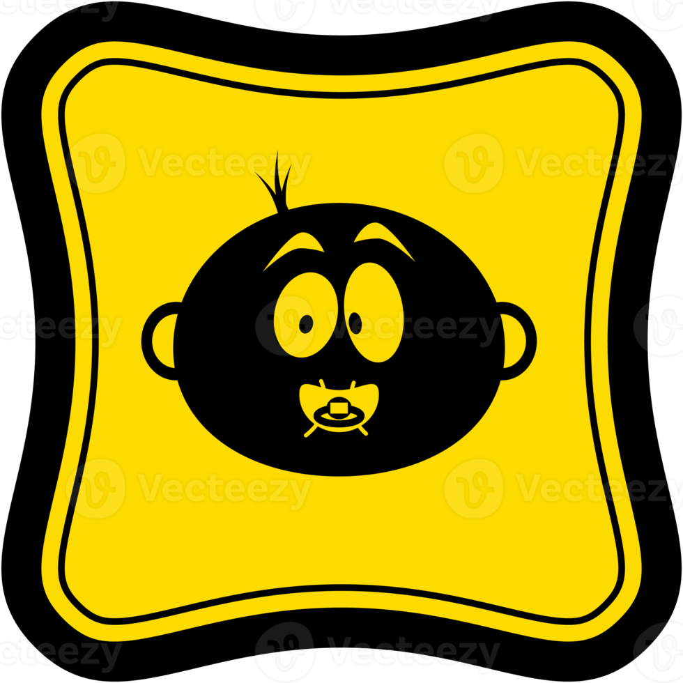 Sticker Baby In Car Warning Safety Protection Sign Symbol png