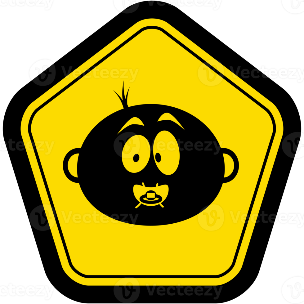 Sticker Baby In Car Warning Safety Protection Sign Symbol png