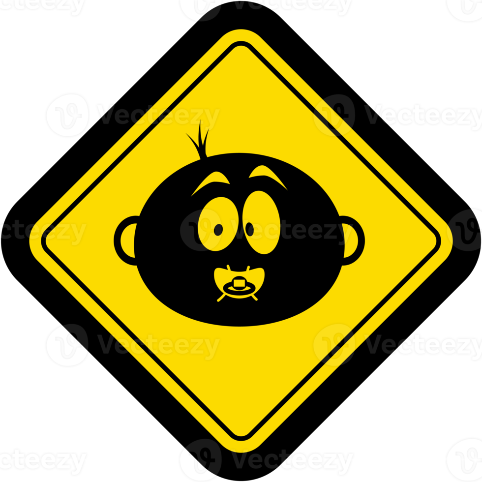 Sticker Baby In Car Warning Safety Protection Sign Symbol png