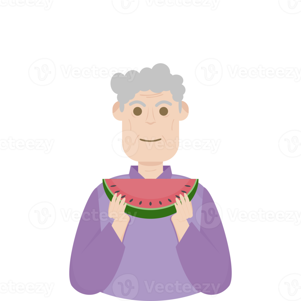 Elderly People Eating Fruits Summer Food Fruit Cool png