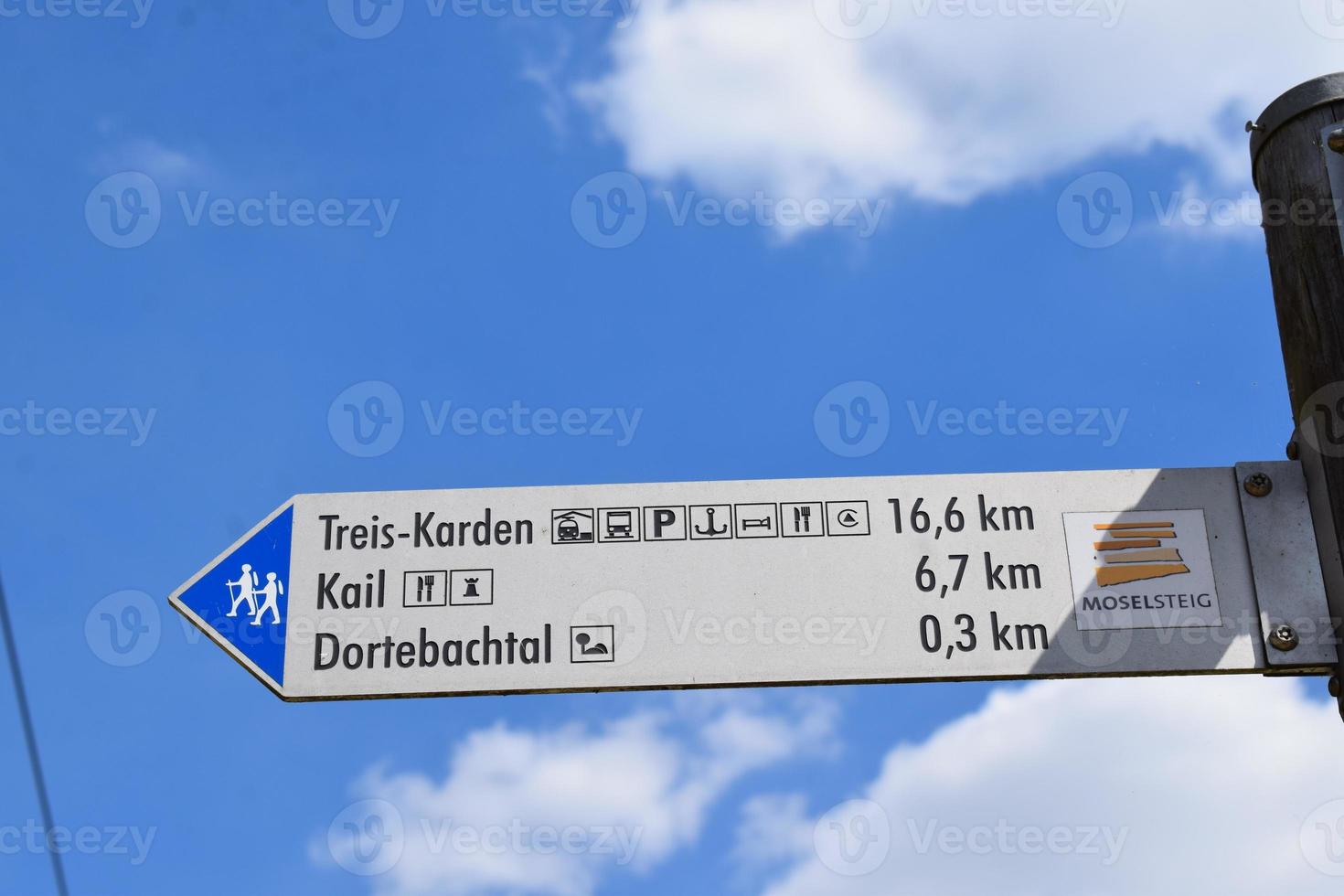 Hiking Sign in Mosel Valley photo