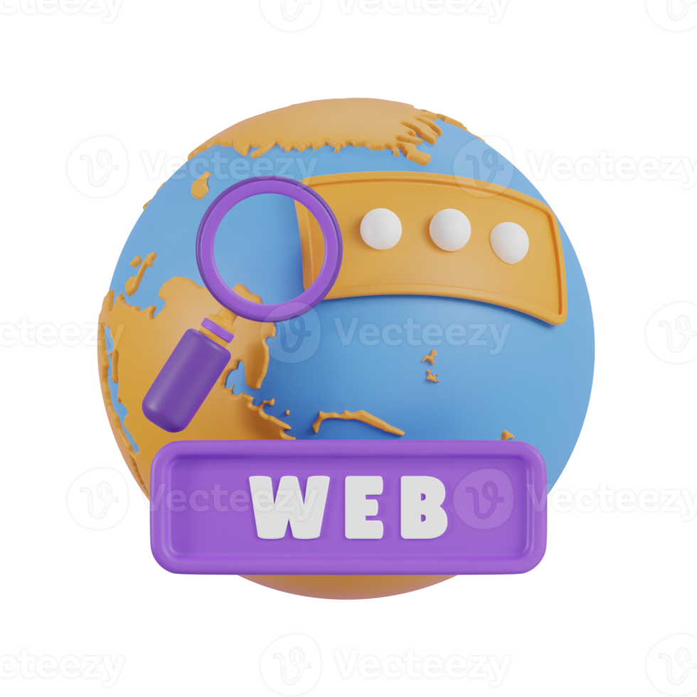 Concept of Seo Optimization for website and mobile website. Landing page template. 3D Illustrations. png
