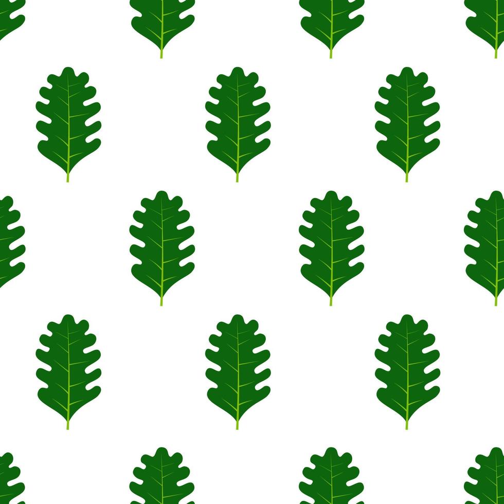 Seamless pattern with green summer leaves. Vector illustration.