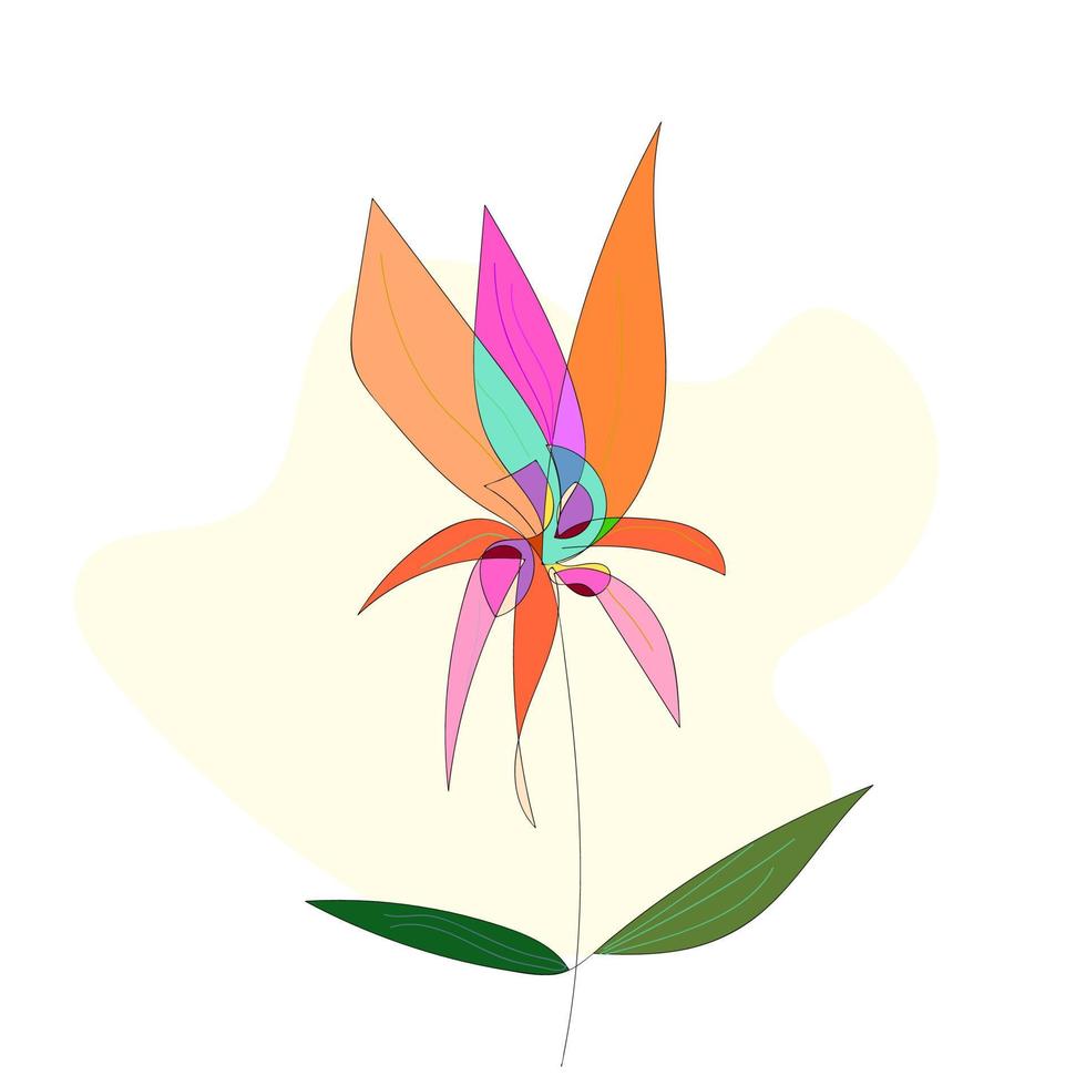 Hand drawn abstract doodle flowers vector