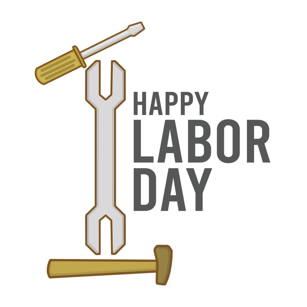hand-drawn labour day theme vector