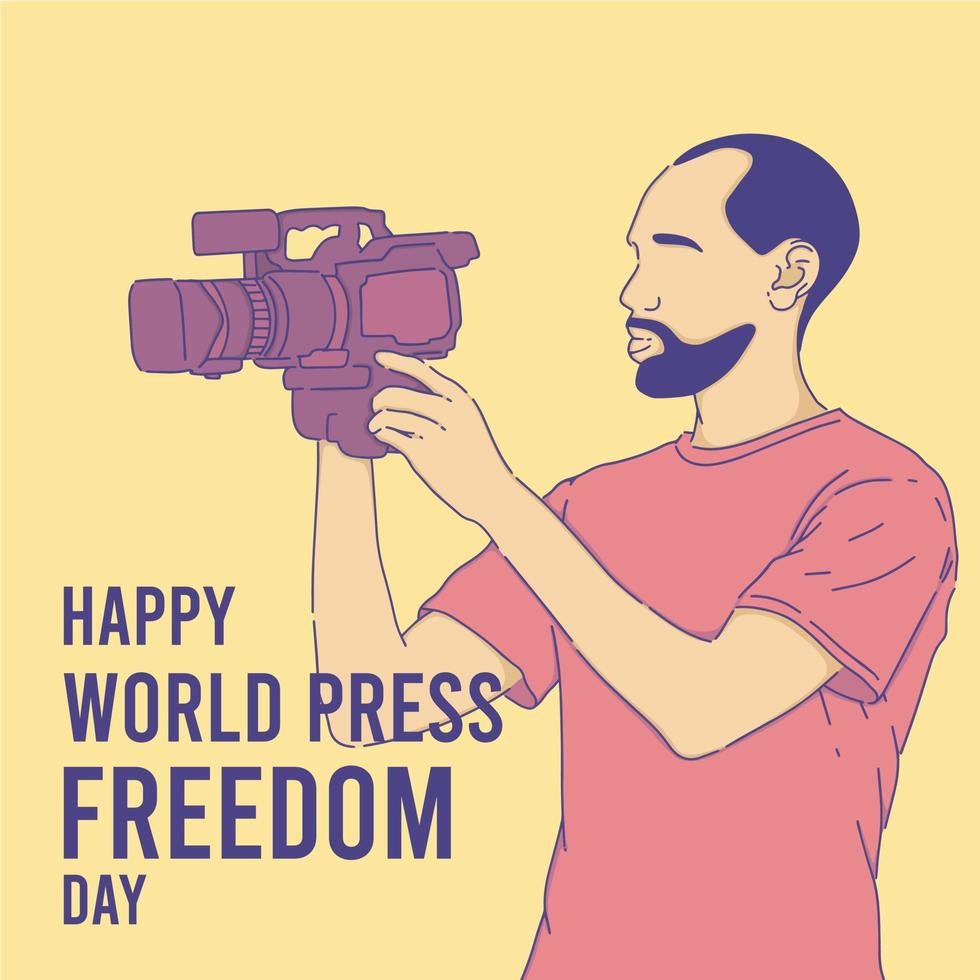 world press day background in flat design vector