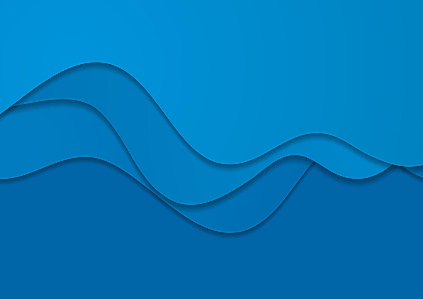 Blue corporate elegant waves abstract background vector