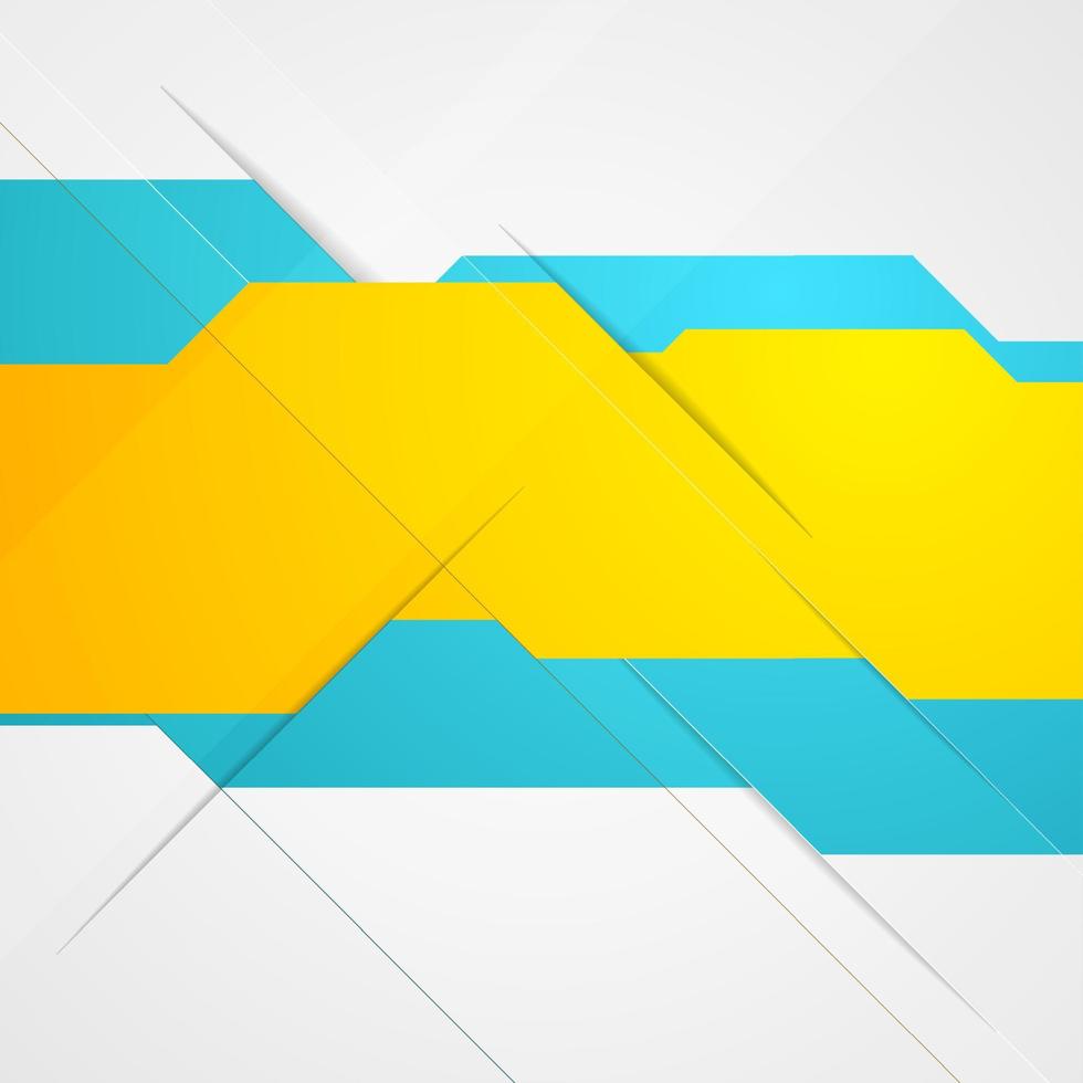 Blue and yellow abstract tech background vector