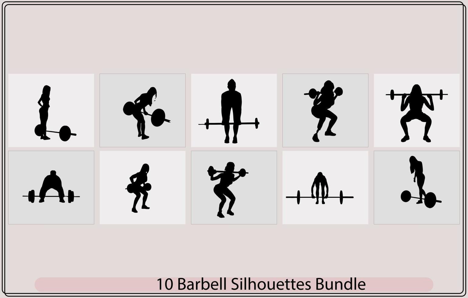 gym with barbell  silhouette vector