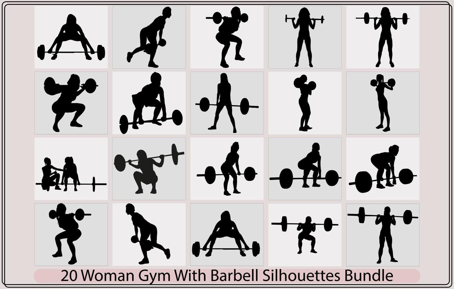 gym with barbell  illustration vector