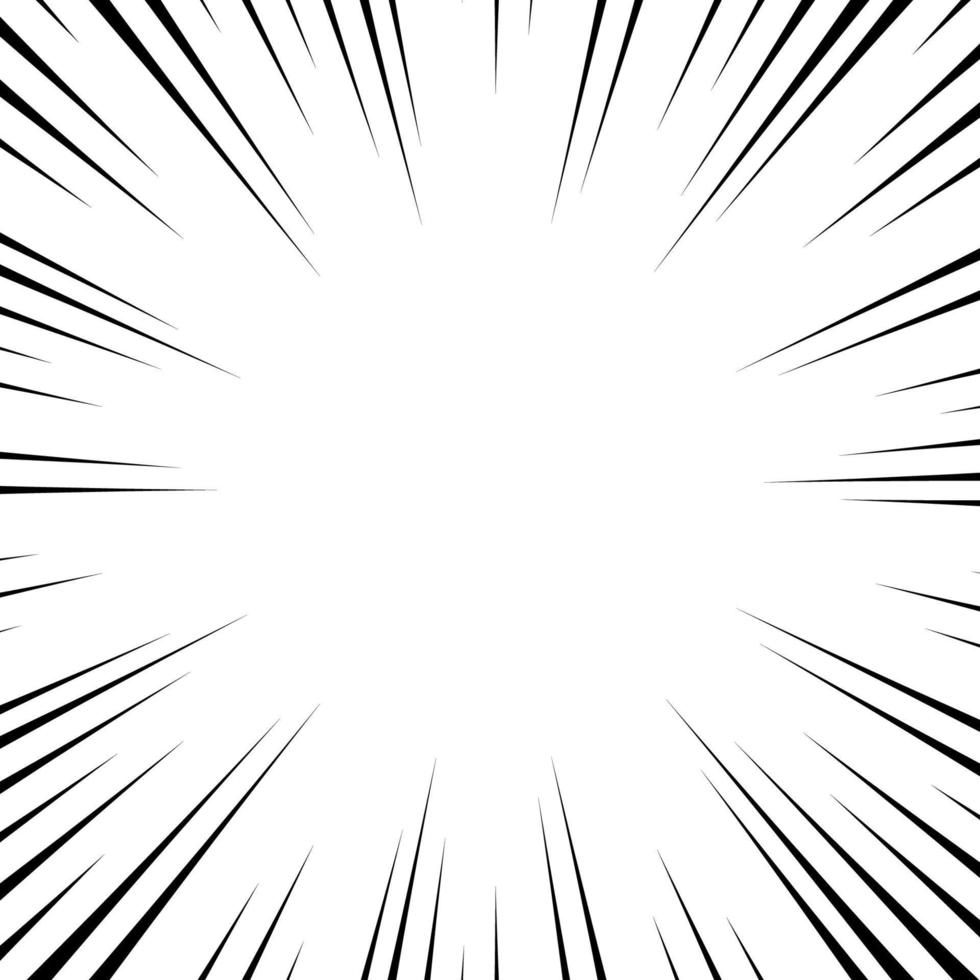 Anime Speed Line Background. Cartoon Comic or Manga Effect Style Backdrop Template. Graphic Design Element For Social Media Banner or Advertising. Free Abstract Wallpaper. Vector Illustration.