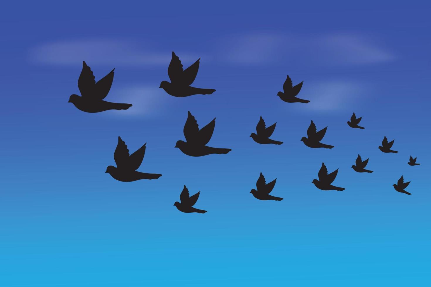 Flying bird on sky background design vector