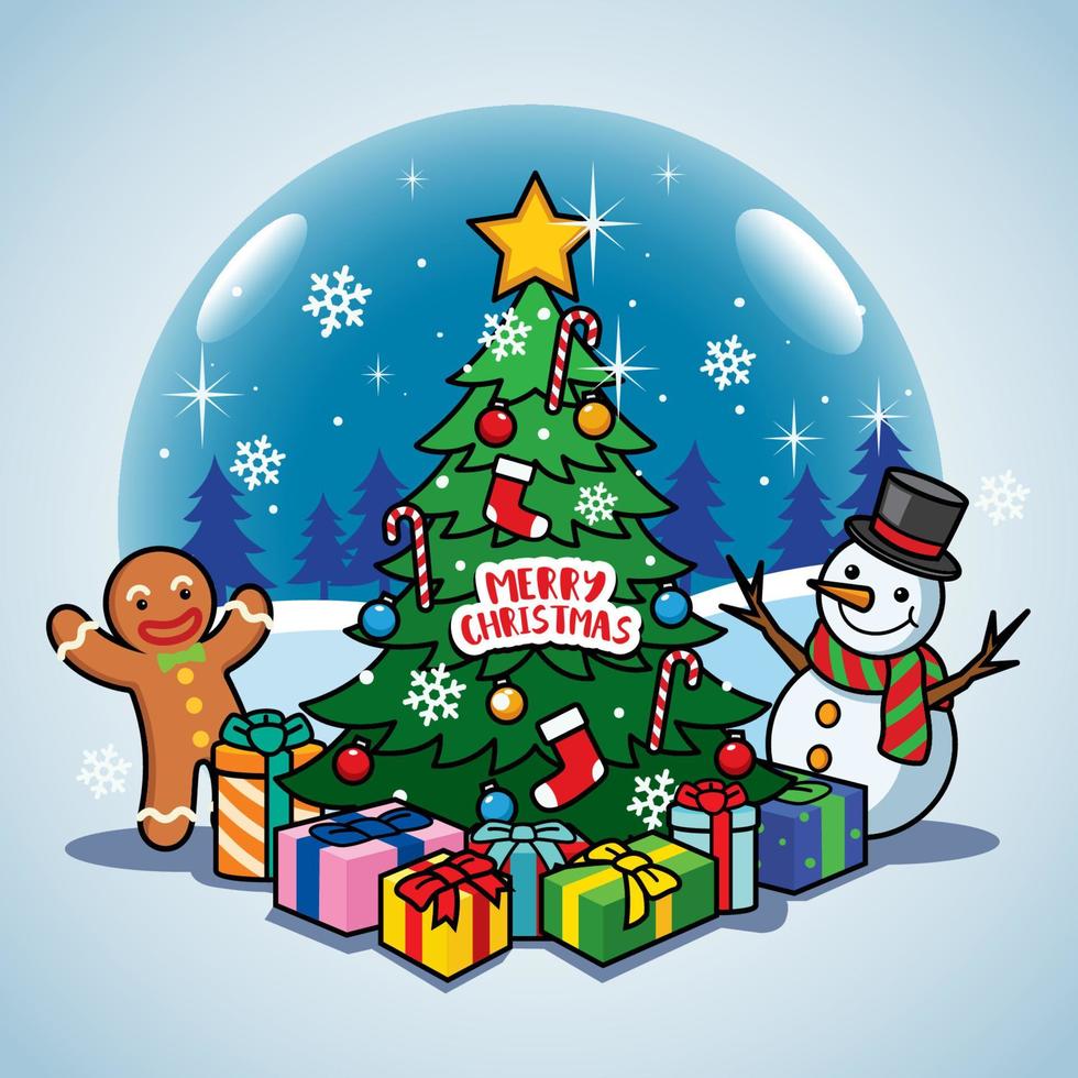 christmas greeting card vector