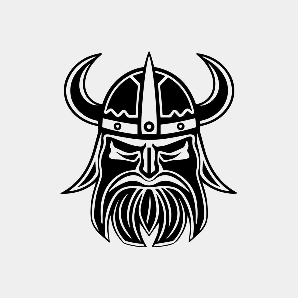 antiguo vikingo cabeza para mascota. vector diseño