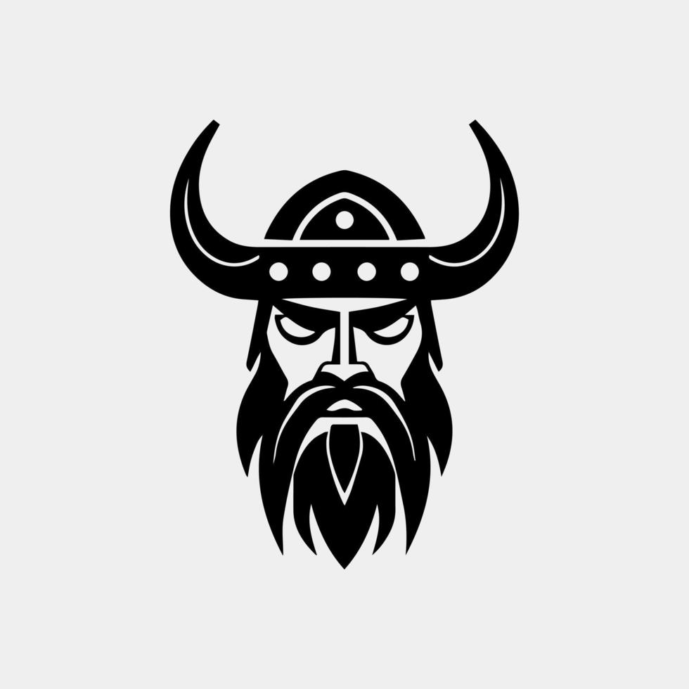 Ancient viking head for mascot. vector design