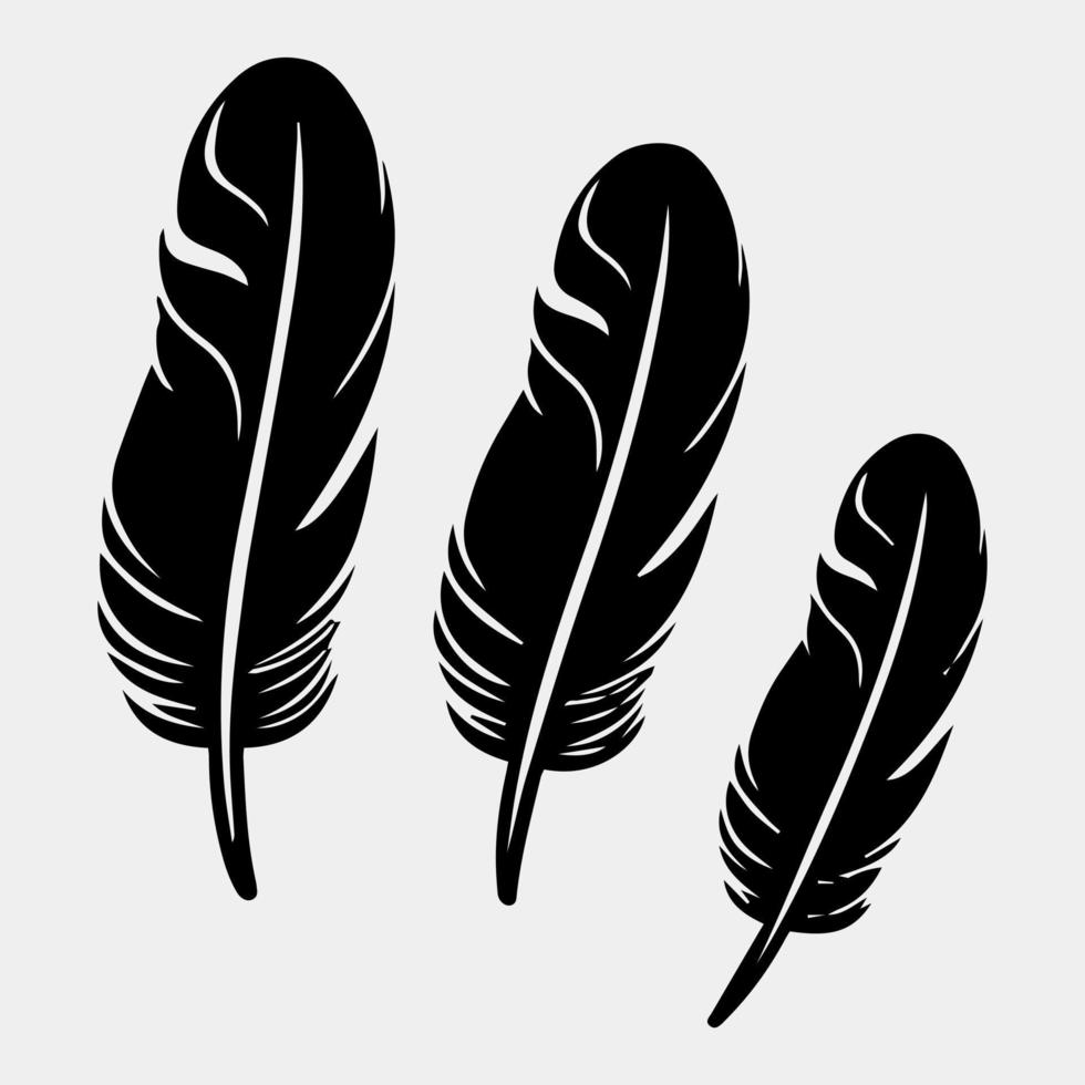 set of feathers vector design