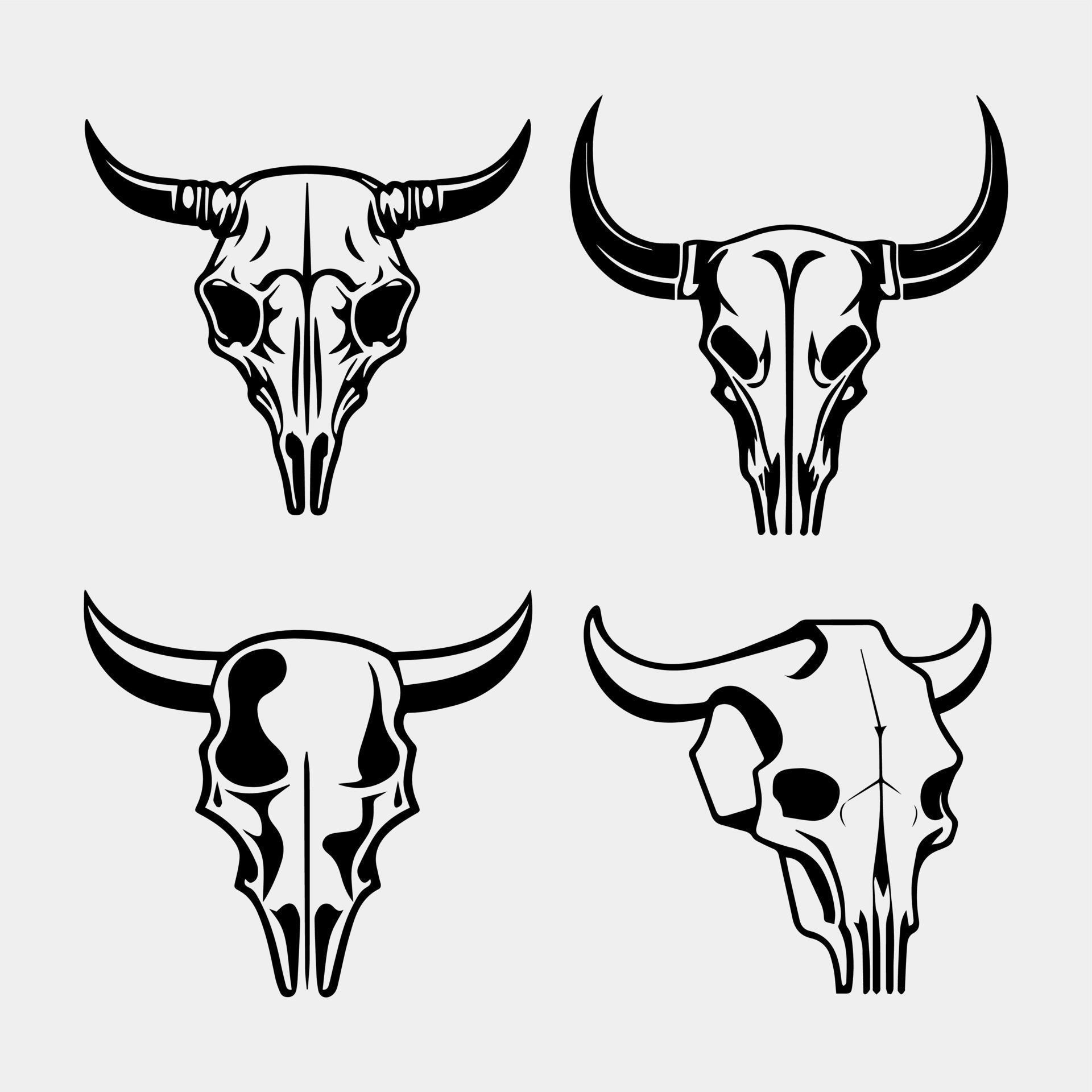 set of dead cow skulls vector design 22693791 Vector Art at Vecteezy