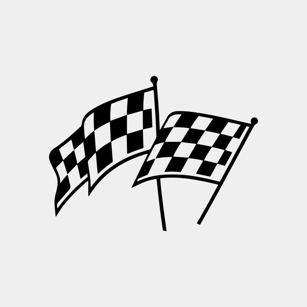 set of racing flags vector design