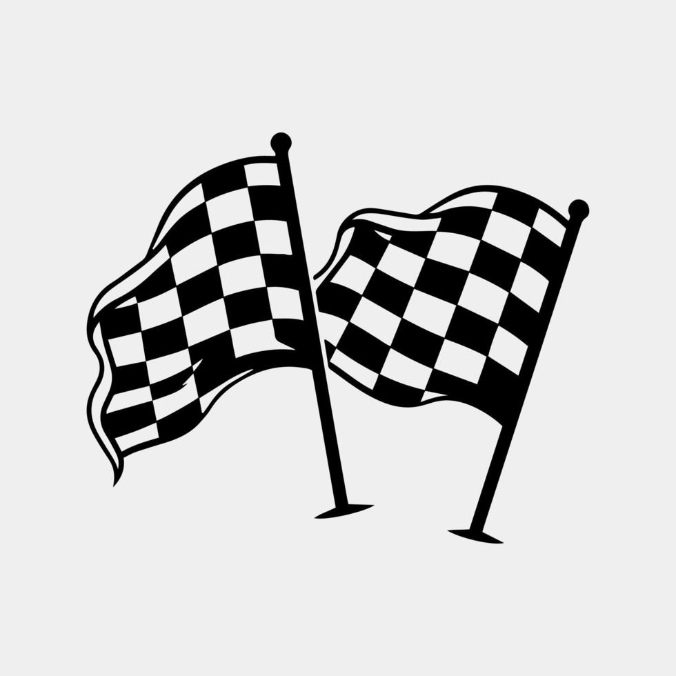 set of racing flags vector design