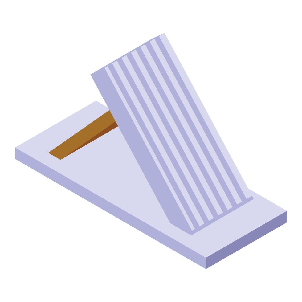Toy scratching post icon isometric vector. Cat house vector