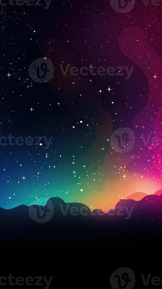 Abstract outer space endless nebula galaxy background. Large view of a colorful dark nebula in space. Cosmic background with bright shining stars, galaxies, and a deep universe. photo