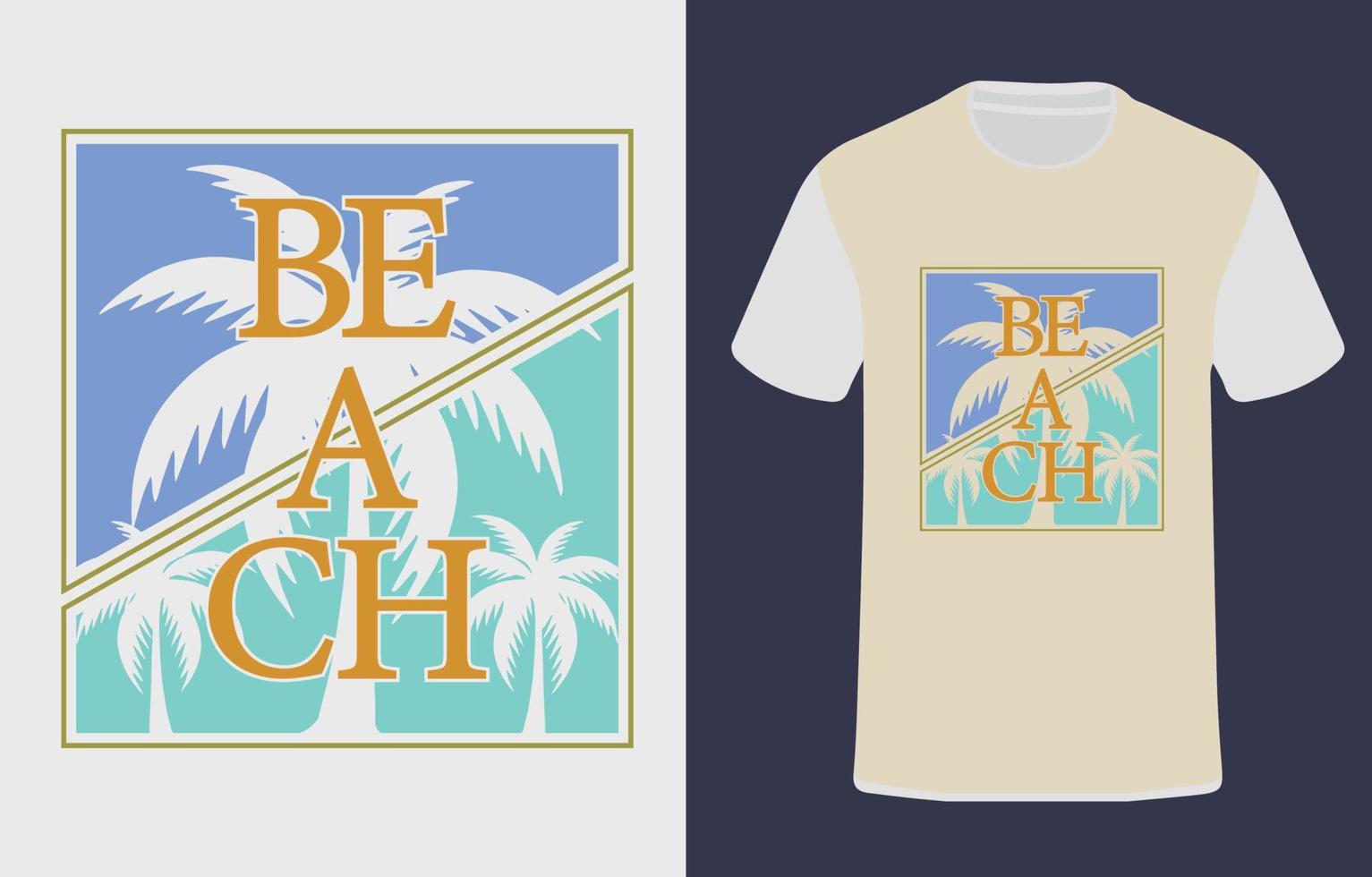 Beach t shirt design. vector