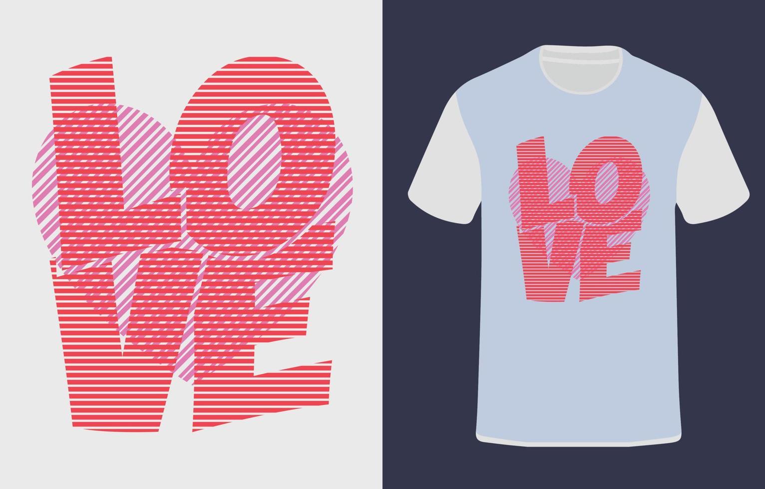 amor t camisa diseño. vector