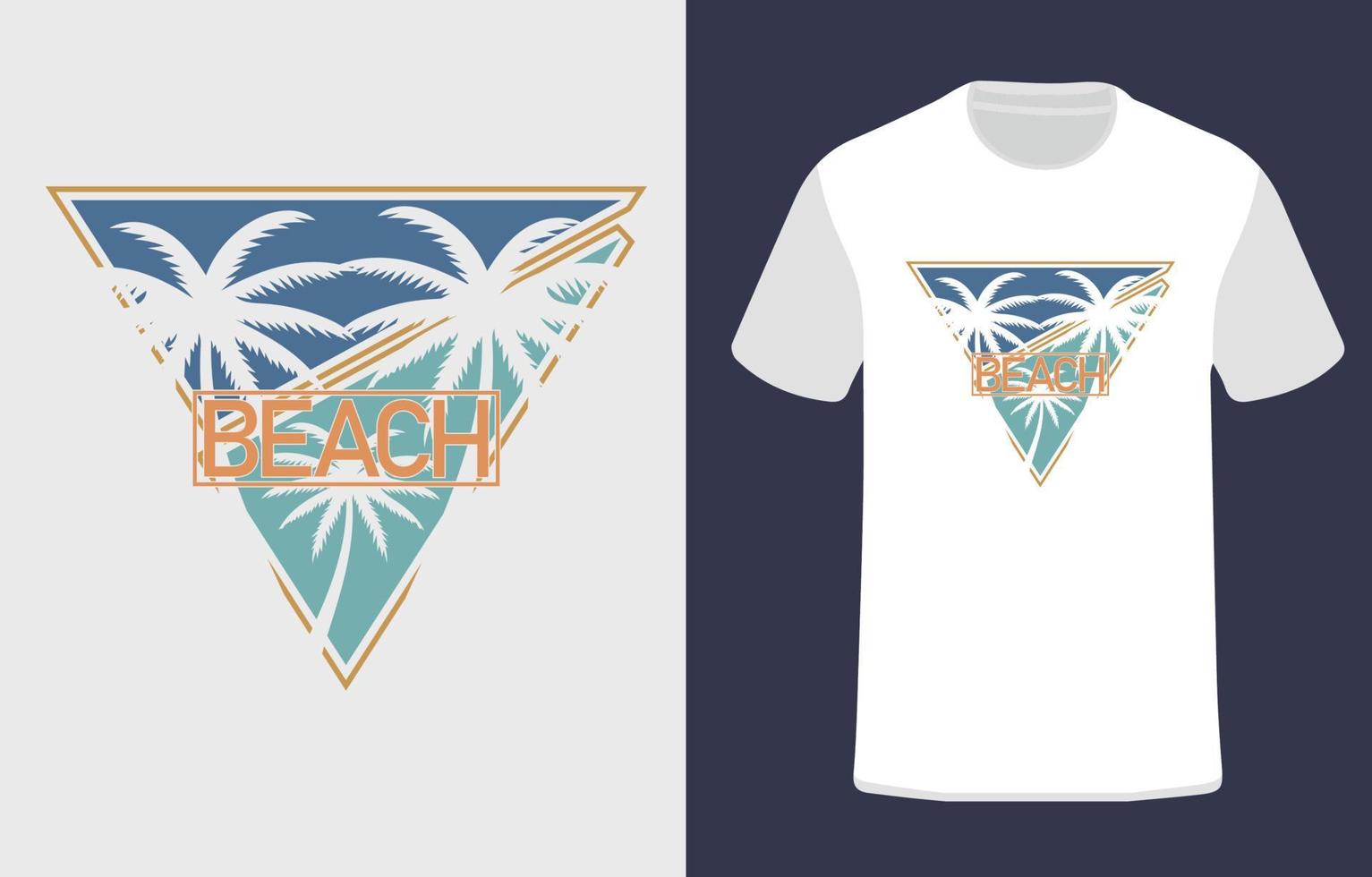 Beach t shirt design. vector