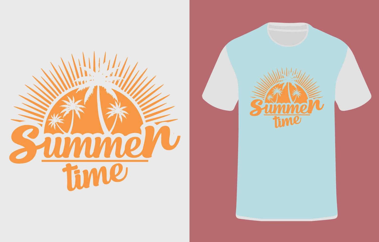 verano t camisa tipográfico diseño vector