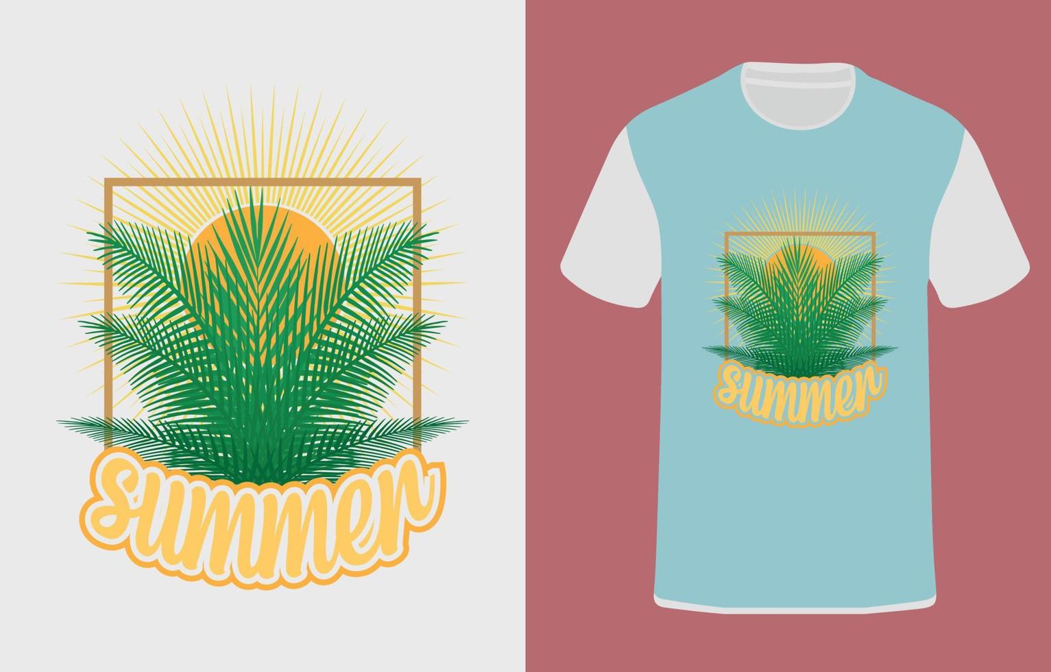 verano t camisa tipográfico diseño vector