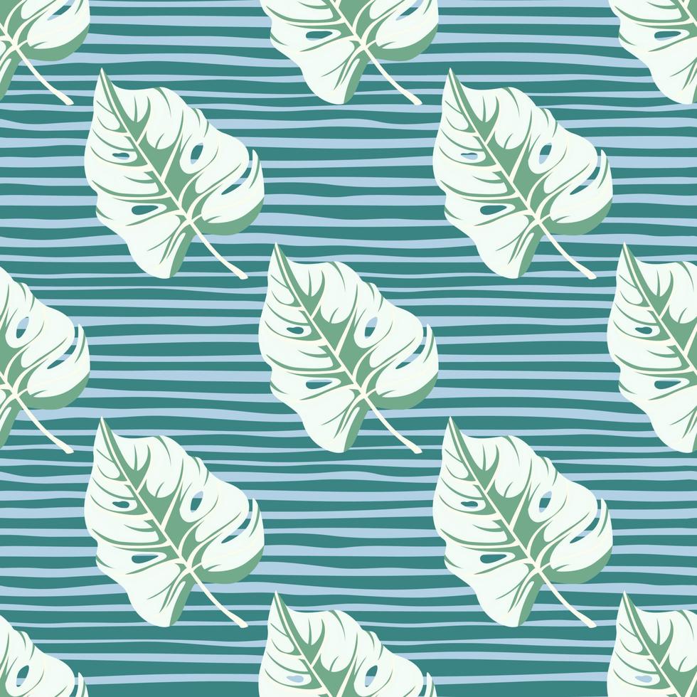 Stylized tropical pattern, palm leaves floral background. Abstract exotic plant seamless pattern. Botanical leaf wallpaper. vector
