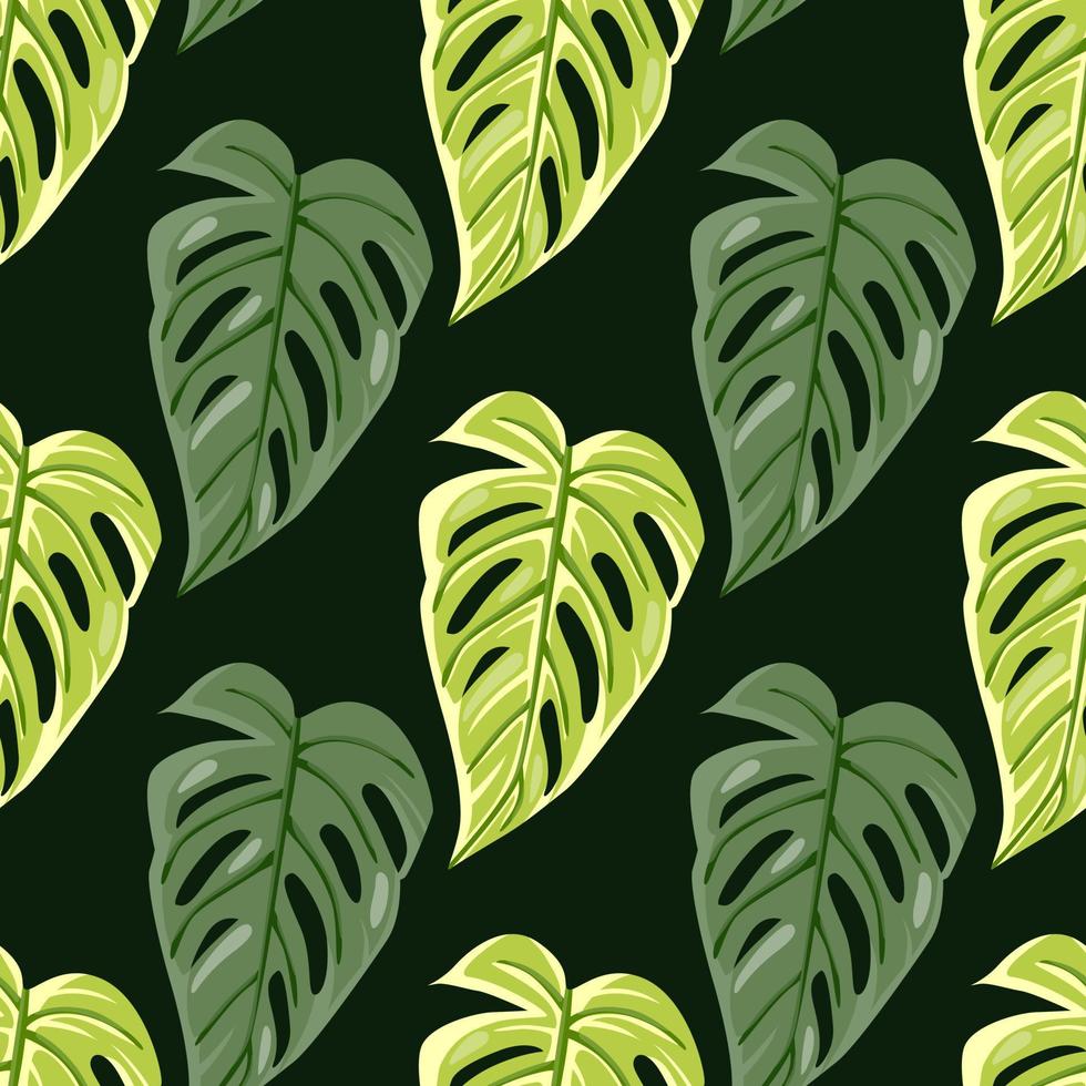 Jungle leaf seamless pattern. Exotic botanical texture. Floral background. Decorative tropical palm leaves wallpaper. vector