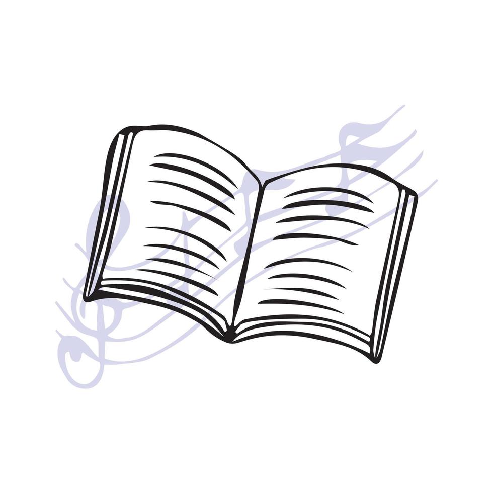 Music book vector illustration