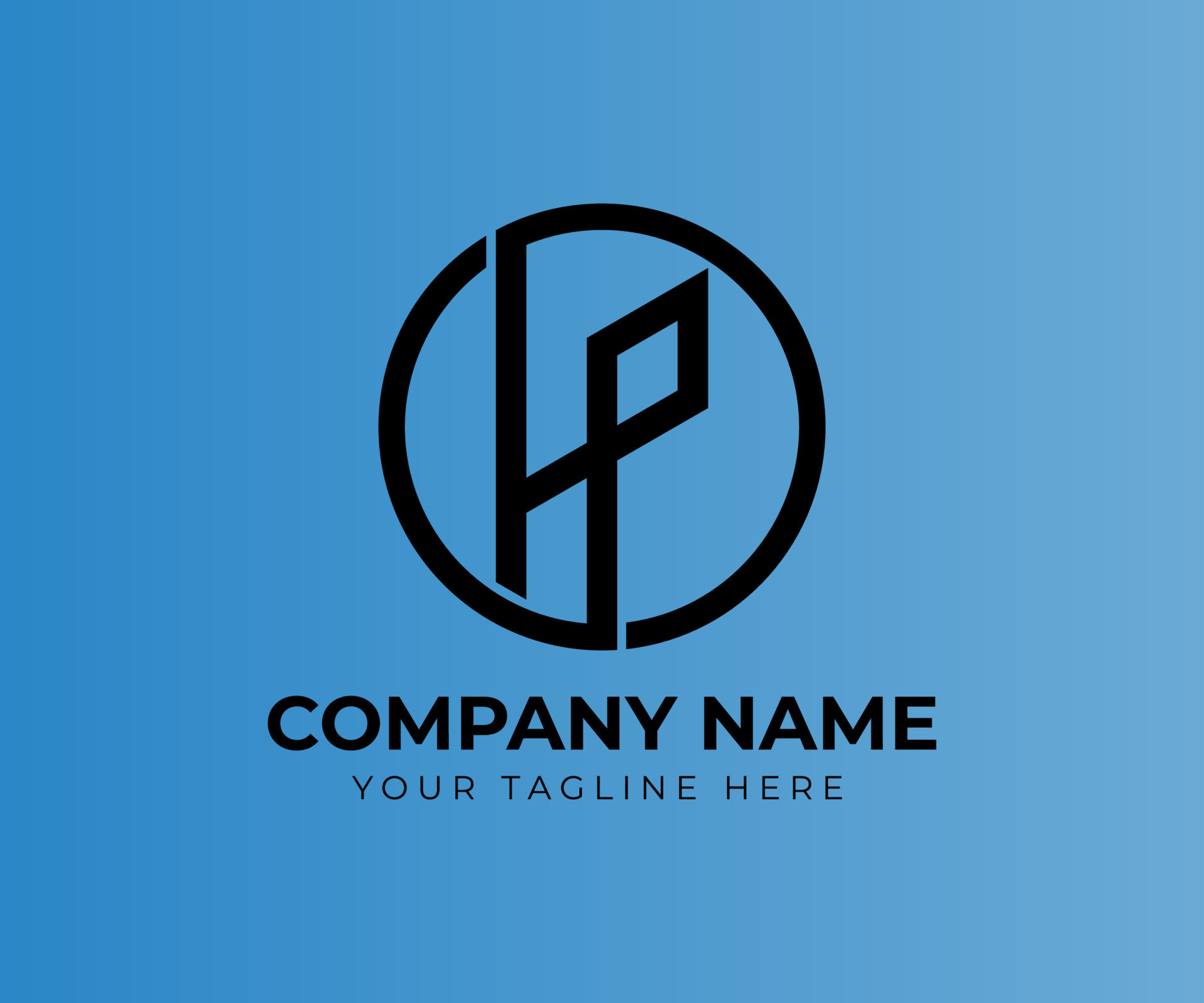 hp inicial logo diseño vector. resumen letra hp logo. alfabeto letra