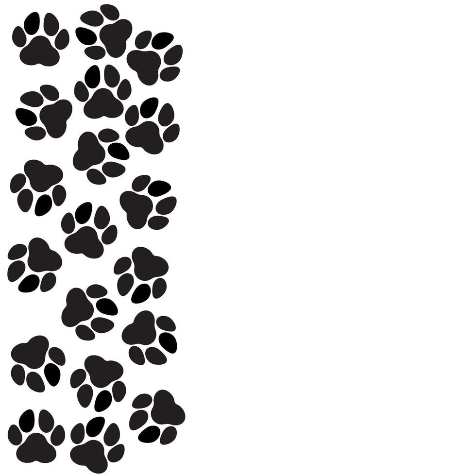 Animal paw background design with copy space vector