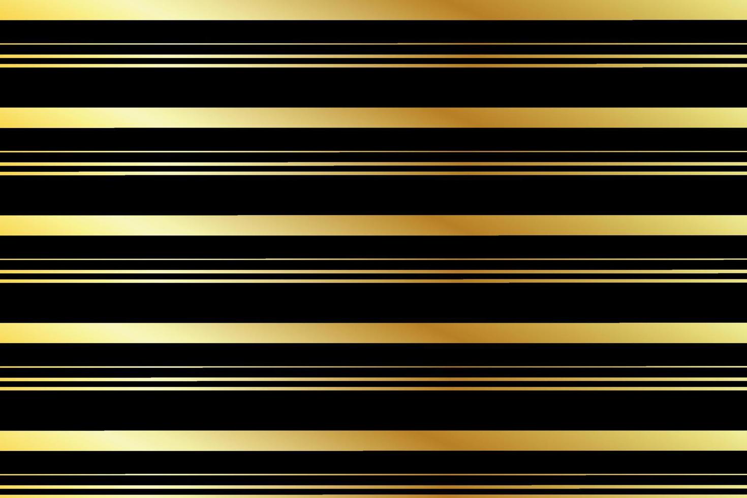 Premium pattern of golden horizontal lines on a black background. vector