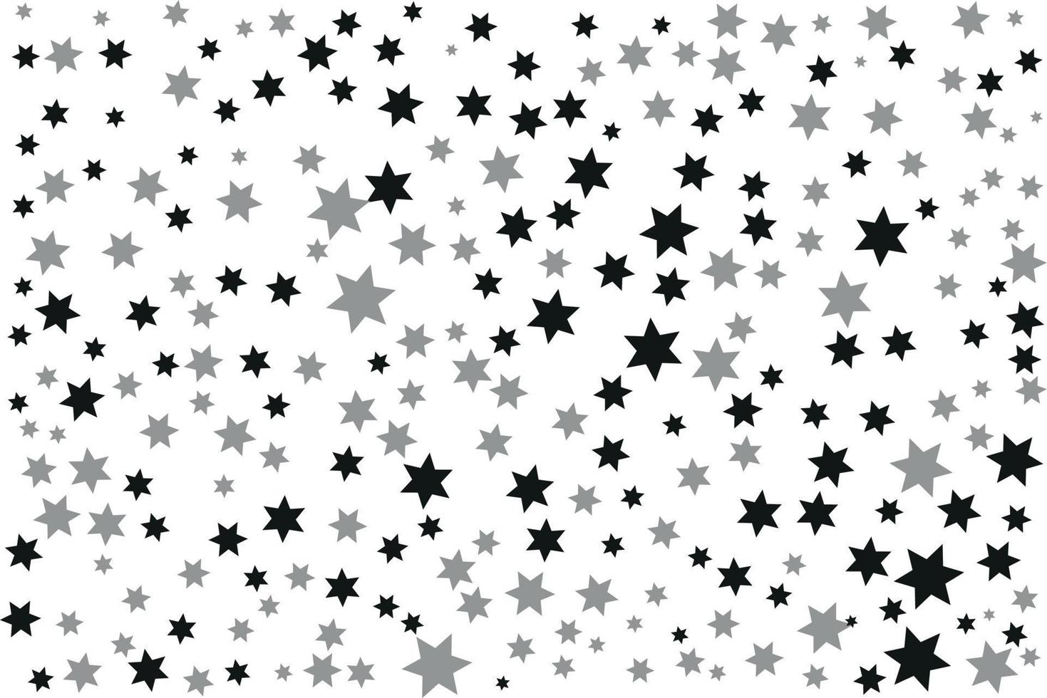 blanco antecedentes de monocromo, negro y gris estrellas vector