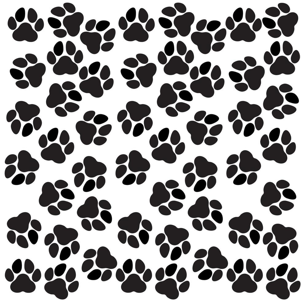 Paws pattern on white background vector