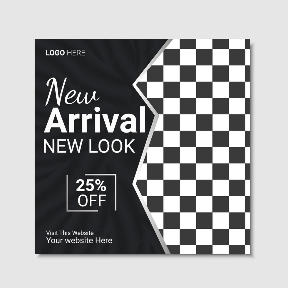 vector fashion sale social media post design template