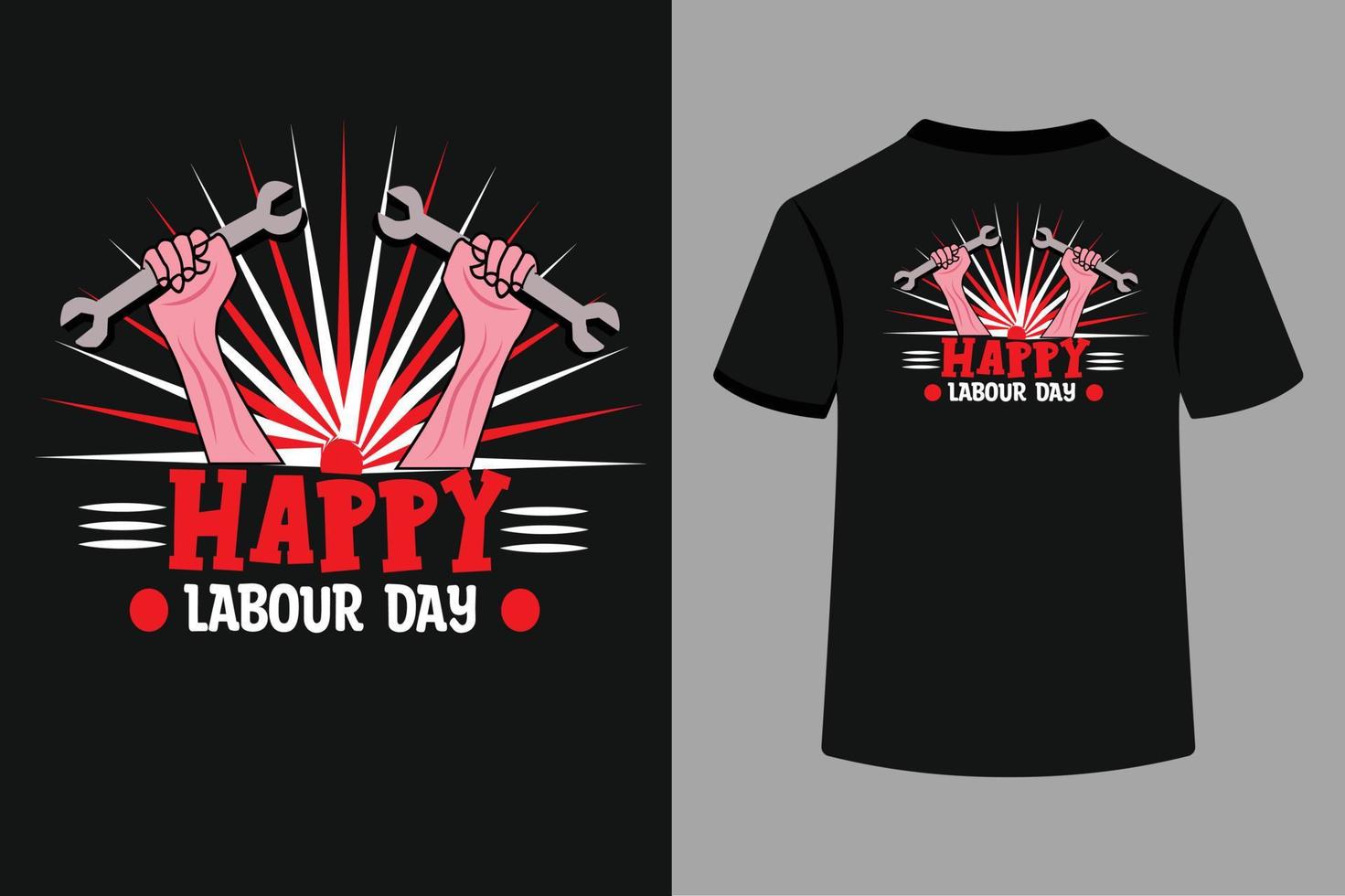 Happy Labour Day Typography T-Shirt Design.eps vector