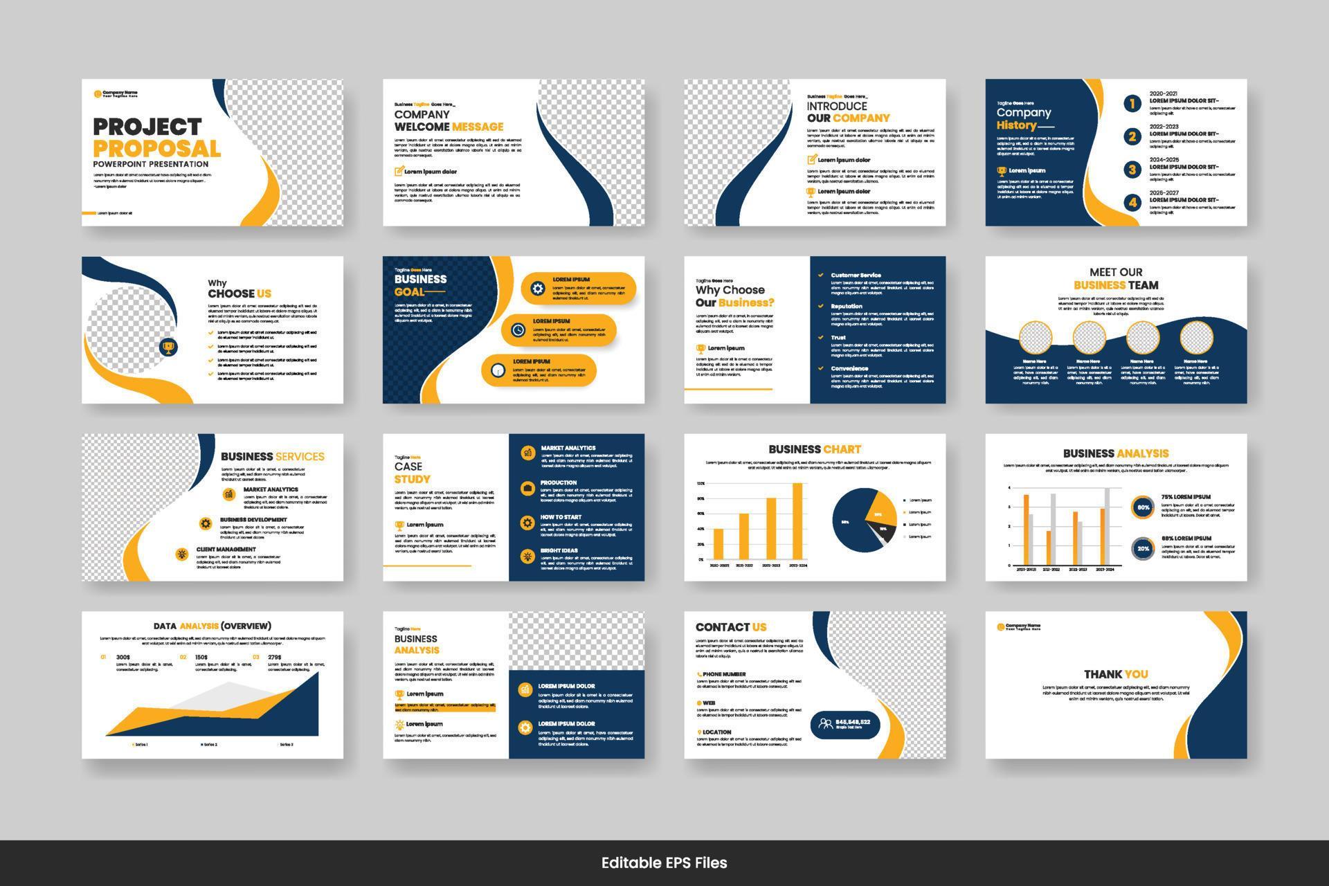 Vector business powerpoint presentation slides template green color ...